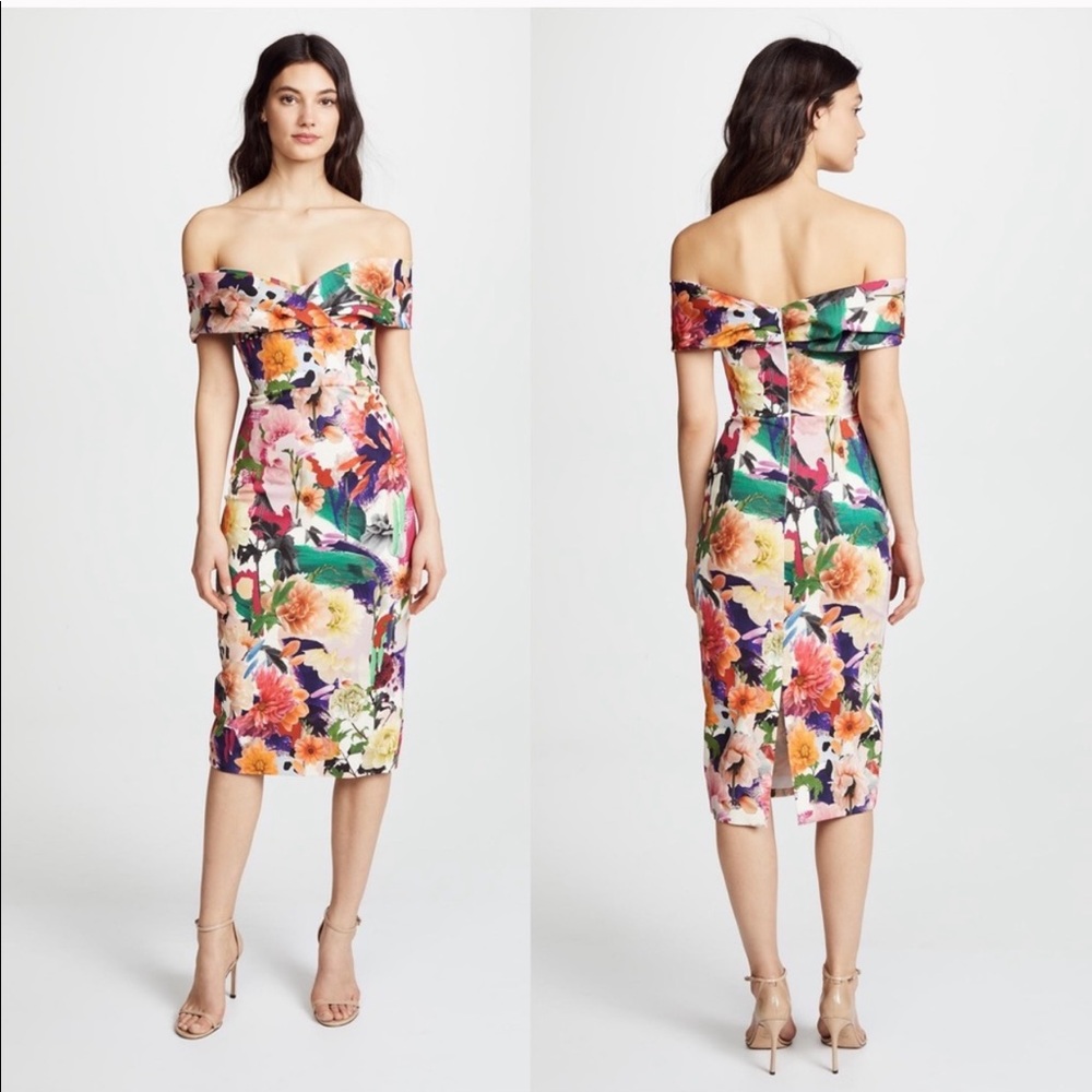 Cushnie et Ochs Alba Surrealist Floral Dress in 8 - Picture 2 of 16